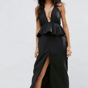 ASOS Beach Frill Waist Detail Maxi
